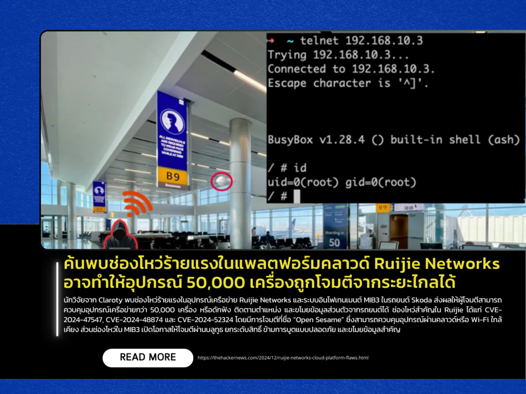 A critical vulnerability discovered in the Ruijie Networks cloud platform could potentially expose 50,000 devices to remote attacks.