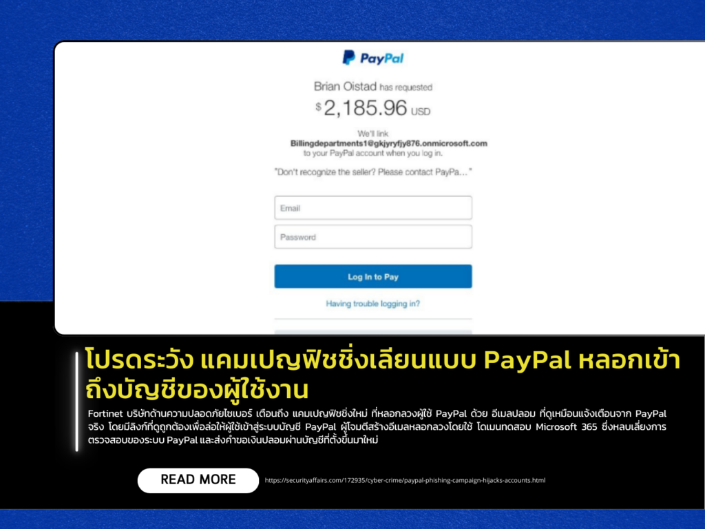 Beware of a Phishing Campaign Impersonating PayPal to Deceive Users into Granting Account Access