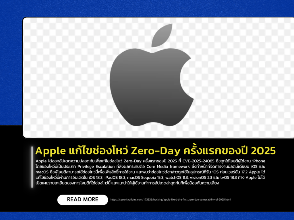 Apple fixes the first Zero-Day vulnerability of 2025.