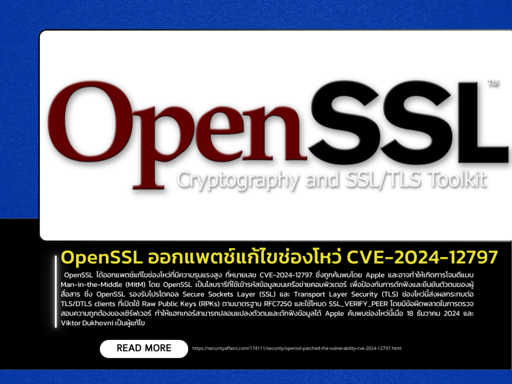 OpenSSL Releases Patch for CVE-2024-12797 Vulnerability