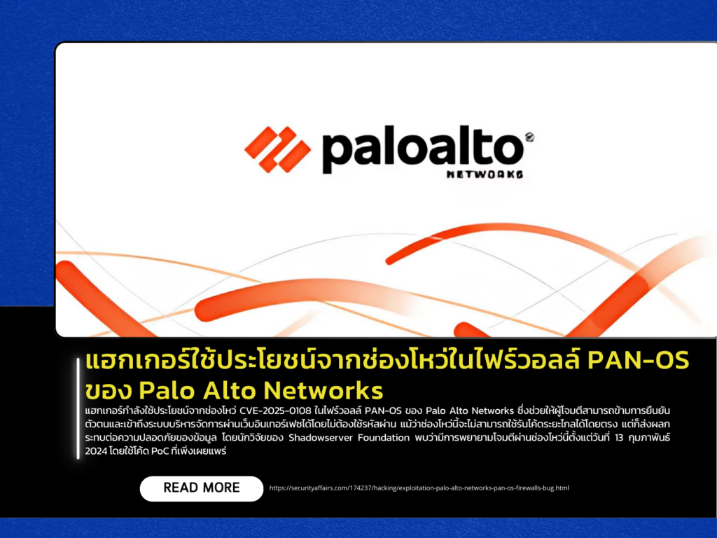 Hackers Exploit Vulnerability in Palo Alto Networks’ PAN-OS Firewall