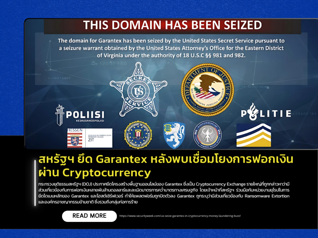 U.S. Seizes Garantex Over Cryptocurrency Money Laundering Links