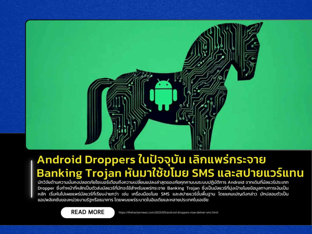 Android Droppers Evolve Beyond Banking Trojans to Spread SMS Stealers and Spyware