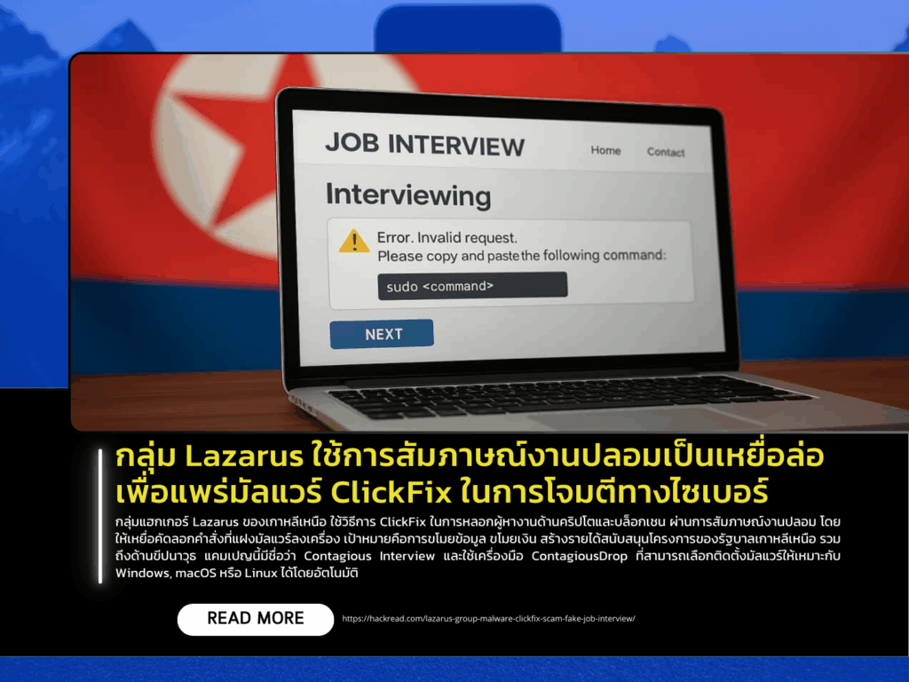 Lazarus Group Uses Fake Job Interviews to Spread ClickFix Malware in Cyberattacks