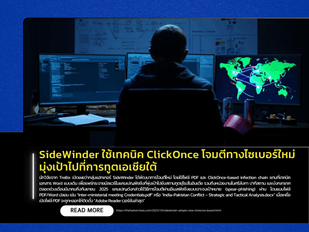 SideWinder uses new ClickOnce technique in cyberattacks targeting South Asian embassies