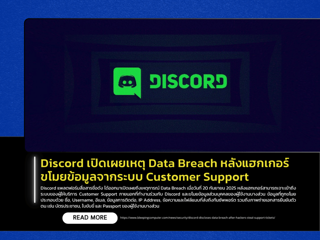 Discord Discloses Data Breach After Hackers Stole Information from Customer Support System
