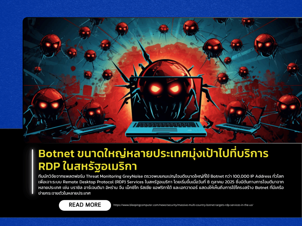 Large-Scale Botnet Targets RDP Services in the United States Across Multiple Countries