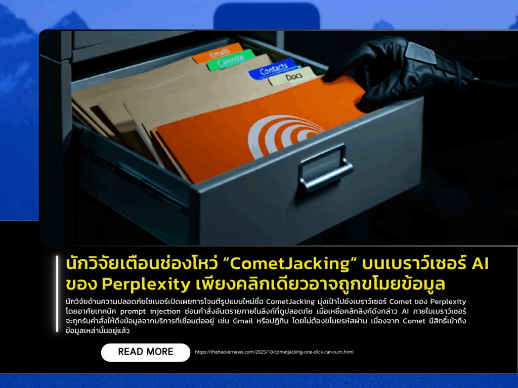 Researchers Warn of “CometJacking” Vulnerability in Perplexity’s AI Browser – A Single Click Could Lead to Data Theft
