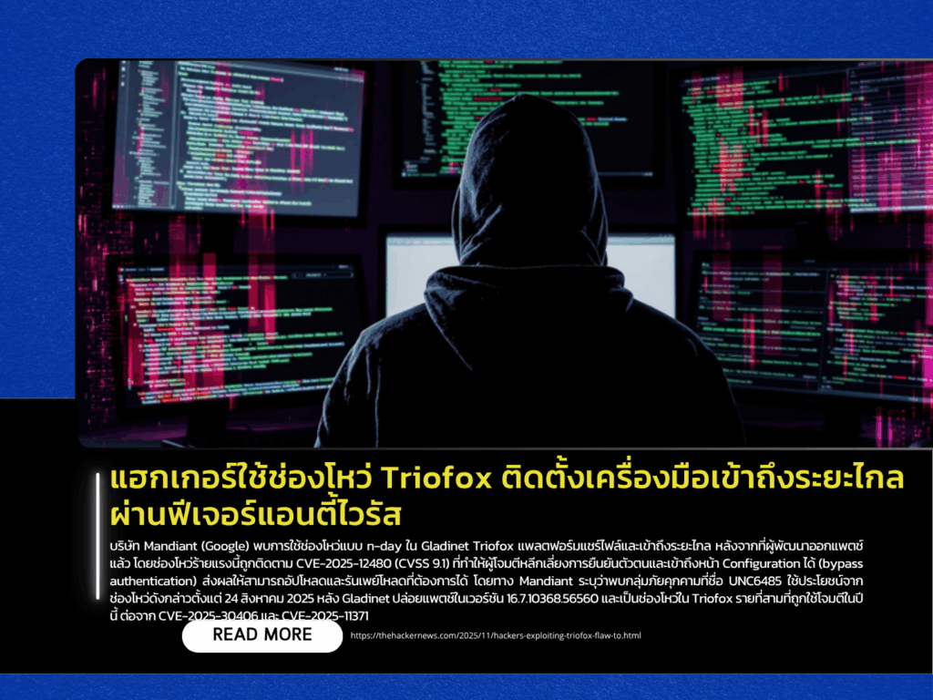 Hackers Exploit Triofox Vulnerability to Deploy Remote Access Tools via Antivirus Feature