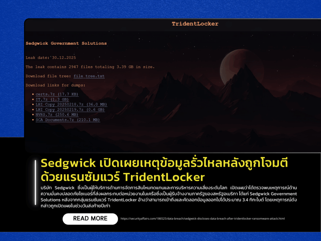 Sedgwick Discloses Data Breach Following TridentLocker Ransomware Attack