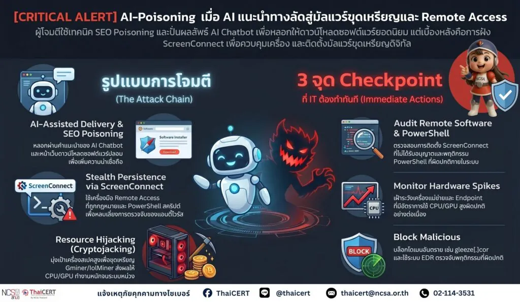 เตือนภัย! เทคนิคการปลอมผลลัพธ์จาก AI Chatbot และ Search Engine นำไปสู่การติดตั้งมัลแวร์อันตราย