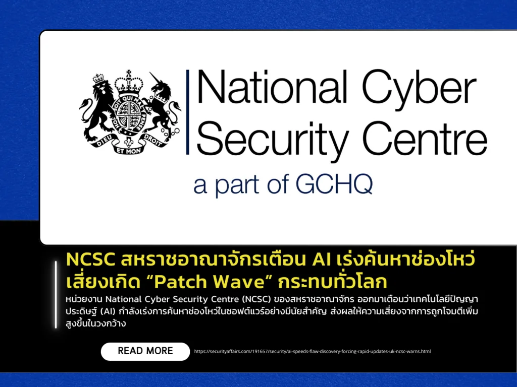 National Cyber Security Centre warns that AI is accelerating vulnerability discovery, raising concerns over a global “Patch Wave.”