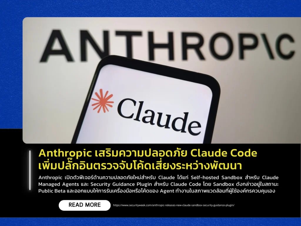 Anthropic เสริมความปลอดภัย Claude Code เพิ่มปลั๊กอินตรวจจับโค้ดเสี่ยงระหว่างพัฒนา