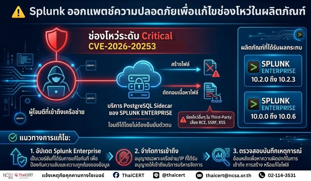 Splunk ออกแพตช์ความปลอดภัยเพื่อแก้ไขช่องโหว่ในผลิตภัณฑ์