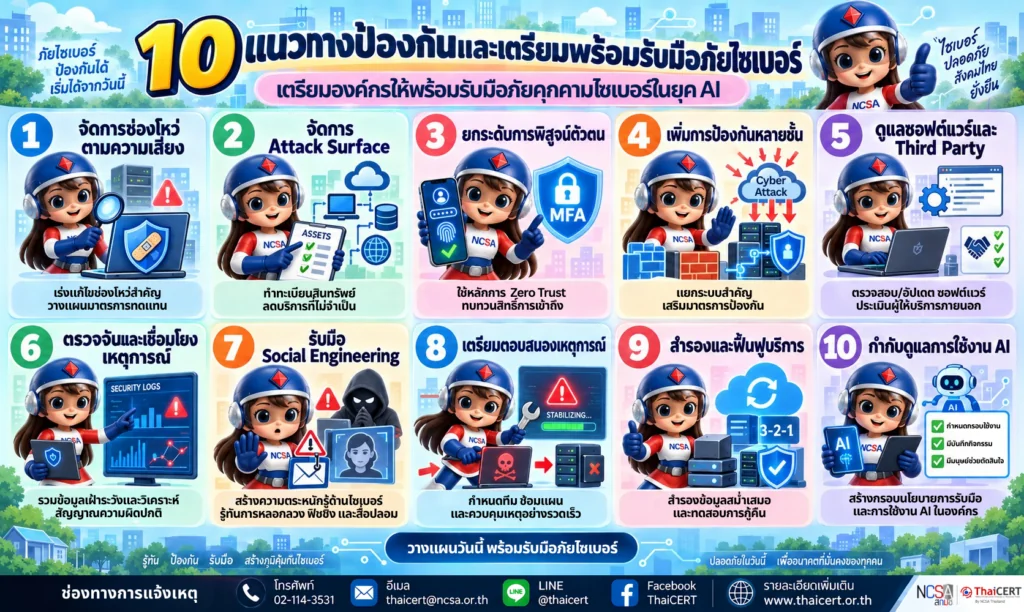🚨 แจ้งเตือน! ความเสี่ยงไซเบอร์ยุคใหม่ที่องค์กรต้องเร่งรับมือและเฝ้าระวัง เมื่อ AI เพิ่มความเร็วและขีดความสามารถในการโจมตีทางไซเบอร์อย่างที่ไม่เคยมีมาก่อน